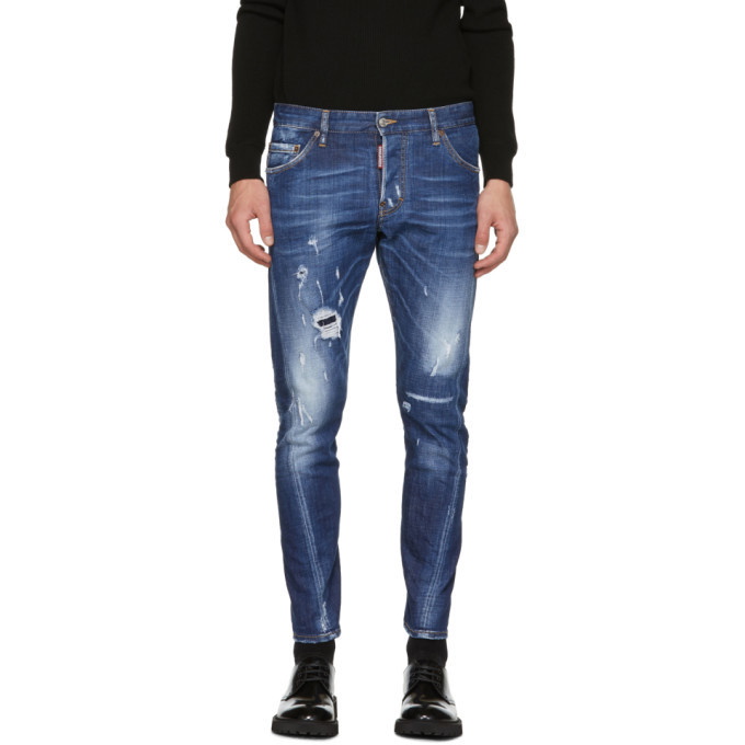 Photo: Dsquared2 Blue Sexy Twist Jeans