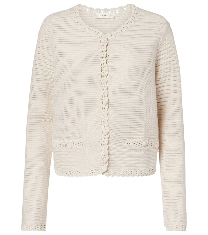 Photo: Frame Crochet-trimmed wool-blend jacket