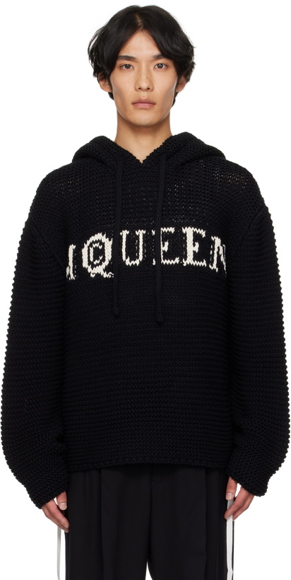 Photo: McQueen Black Cropped Hoodie