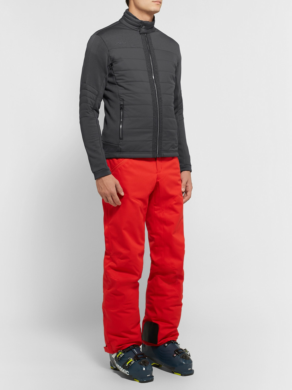 PHENIX - Arosa Paneled Fleece-Back Ski Mid-Layer Jacket - Gray