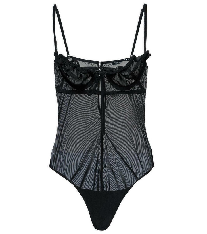 Photo: Y/Project Wire Brasier mesh bodysuit