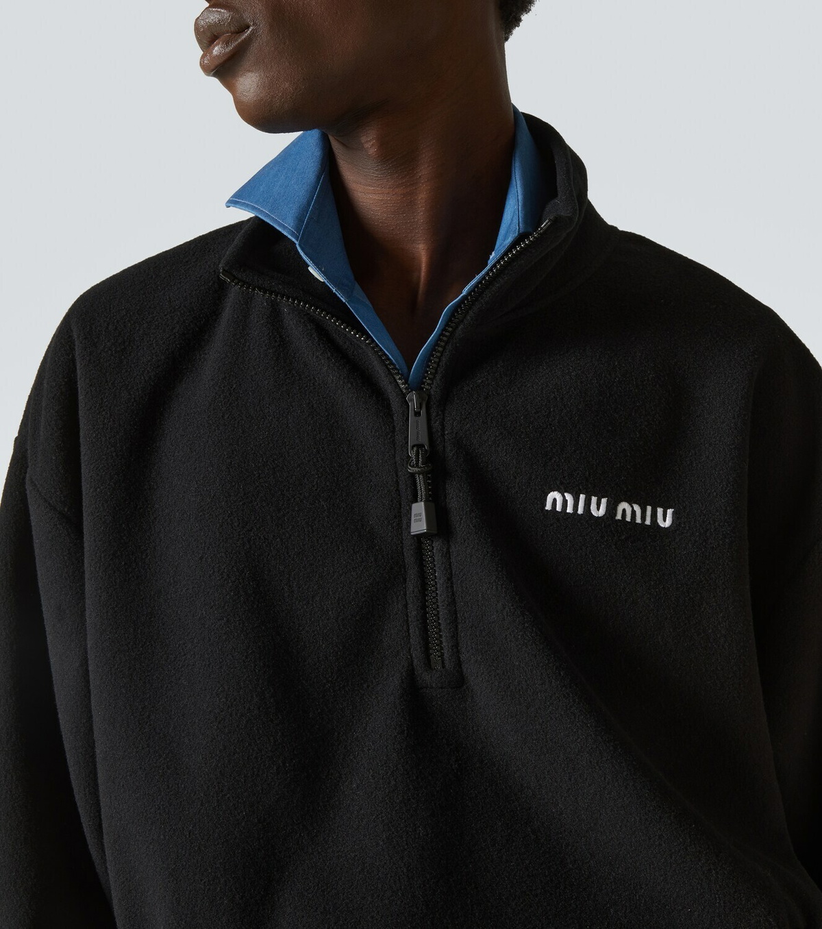 Miu Miu Fleece half-zip sweater
