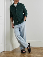 Frescobol Carioca - Preto Waffle-Knit Cotton Overshirt - Green