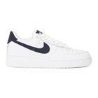 Nike White and Black Air Force 1 07 Craft Sneakers