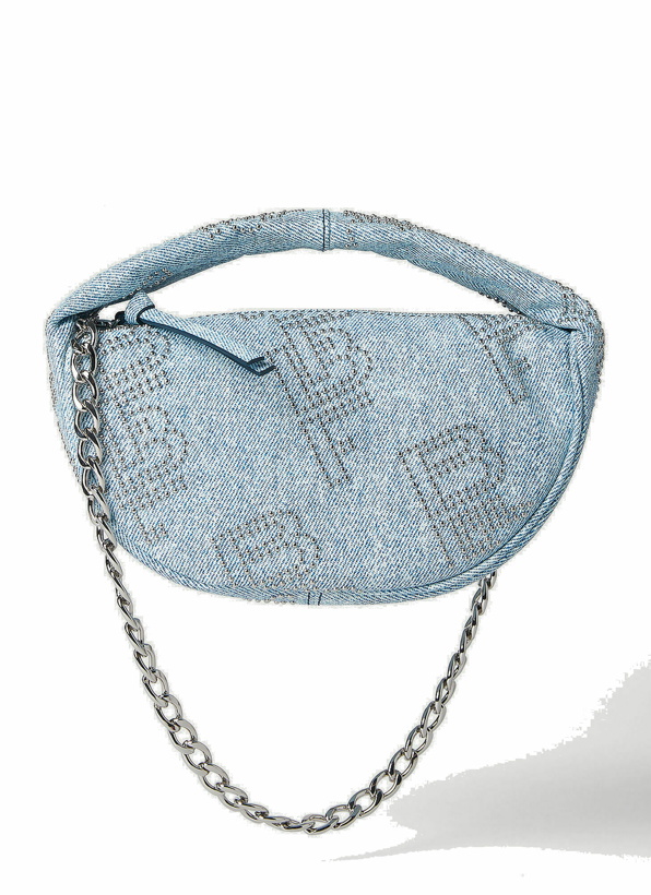 Photo: BY FAR - Baby Cush Stud Handbag in Light Blue