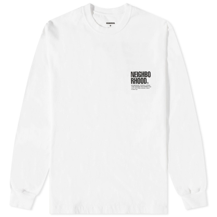 Photo: Neighborhood Men's Long Sleeve NH-2 T-Shirt in White