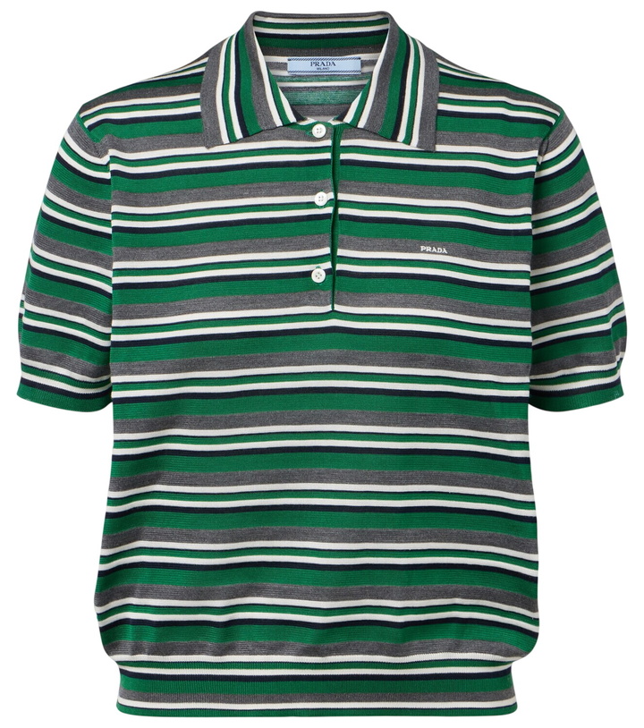 Photo: Prada Striped cotton and silk polo shirt