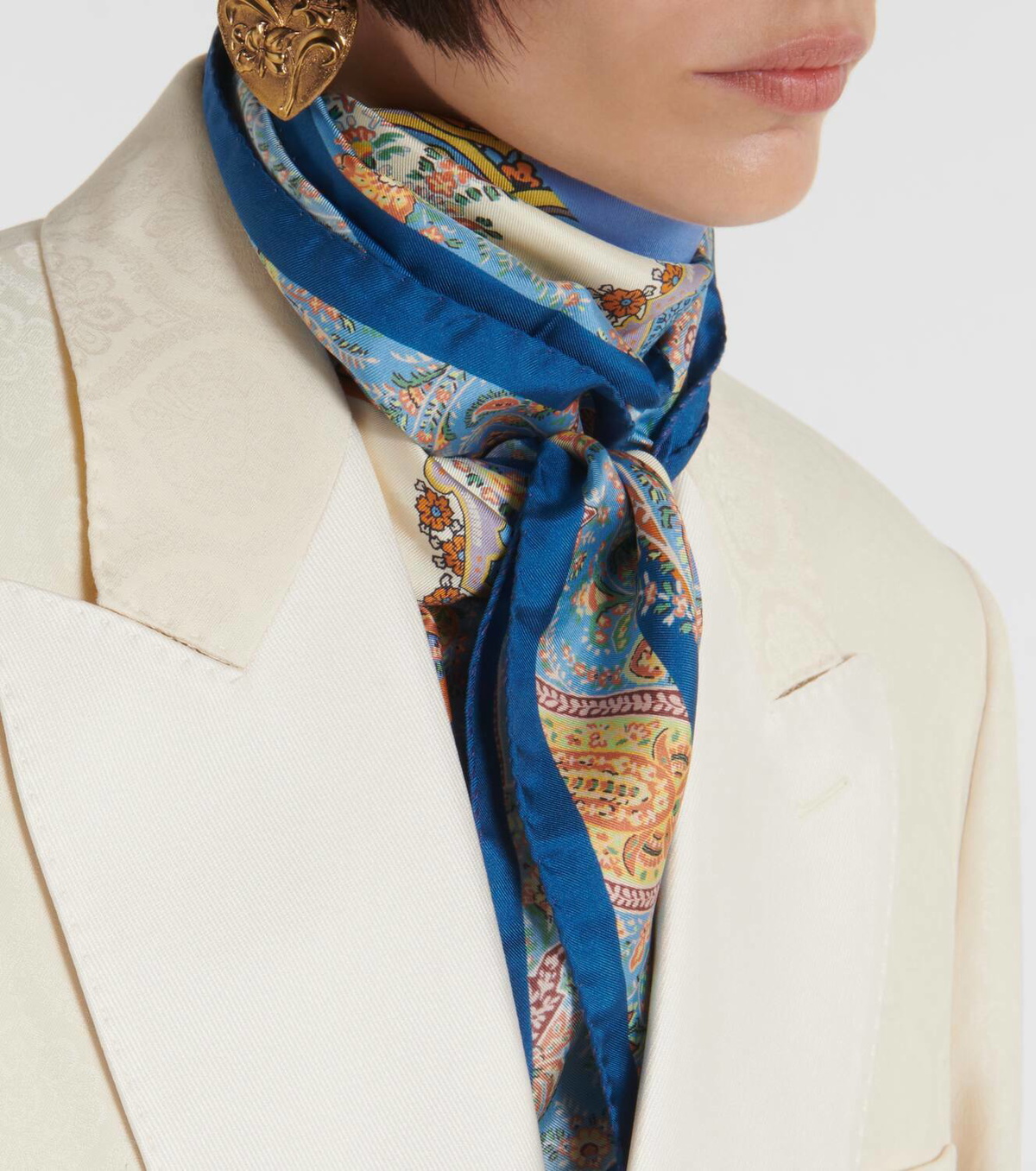 Etro Printed silk scarf Etro