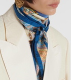 Etro Printed silk scarf