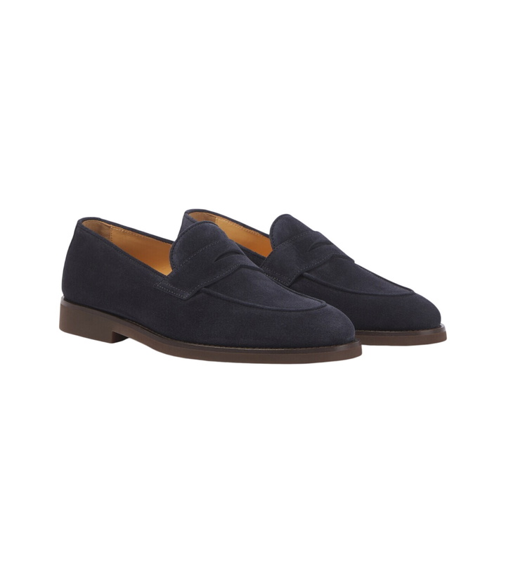 Photo: Brunello Cucinelli Suede penny loafers