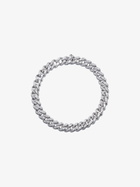 SHAY 18K White Gold Medium Flat Link Diamond Bracelet