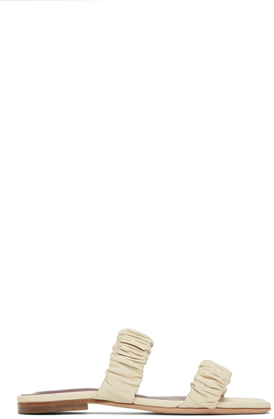 Photo: Staud Off-White Maya Ruched Sandals