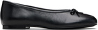 Sandy Liang Black Paw Ballerina Flats