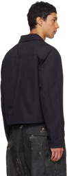 Reese Cooper Black Laminated Nylon Work Jacket