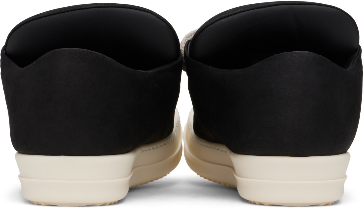Rick Owens Black Porterville Jumbolaced Padded Low Sneakers