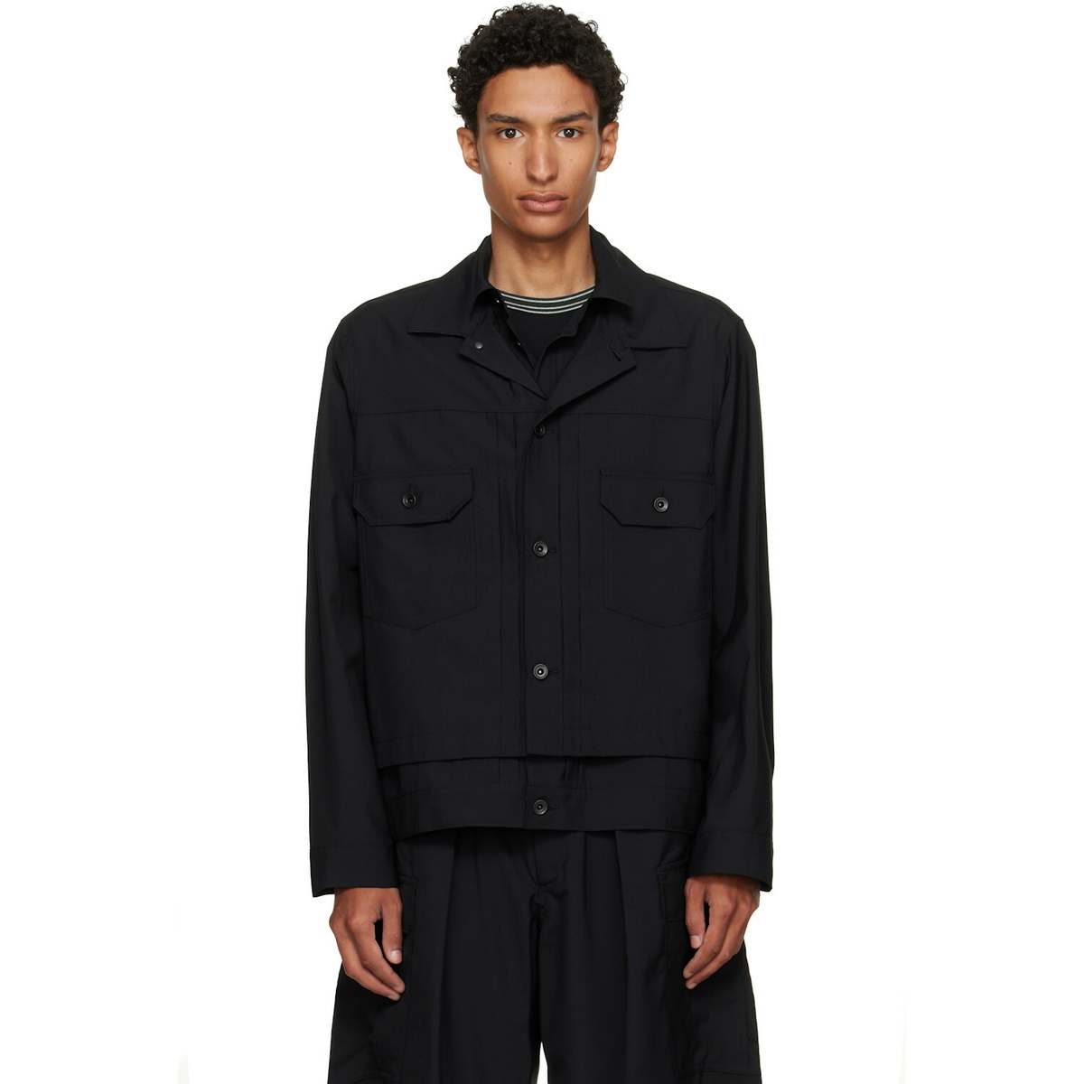 sacai Black Suiting Jacket