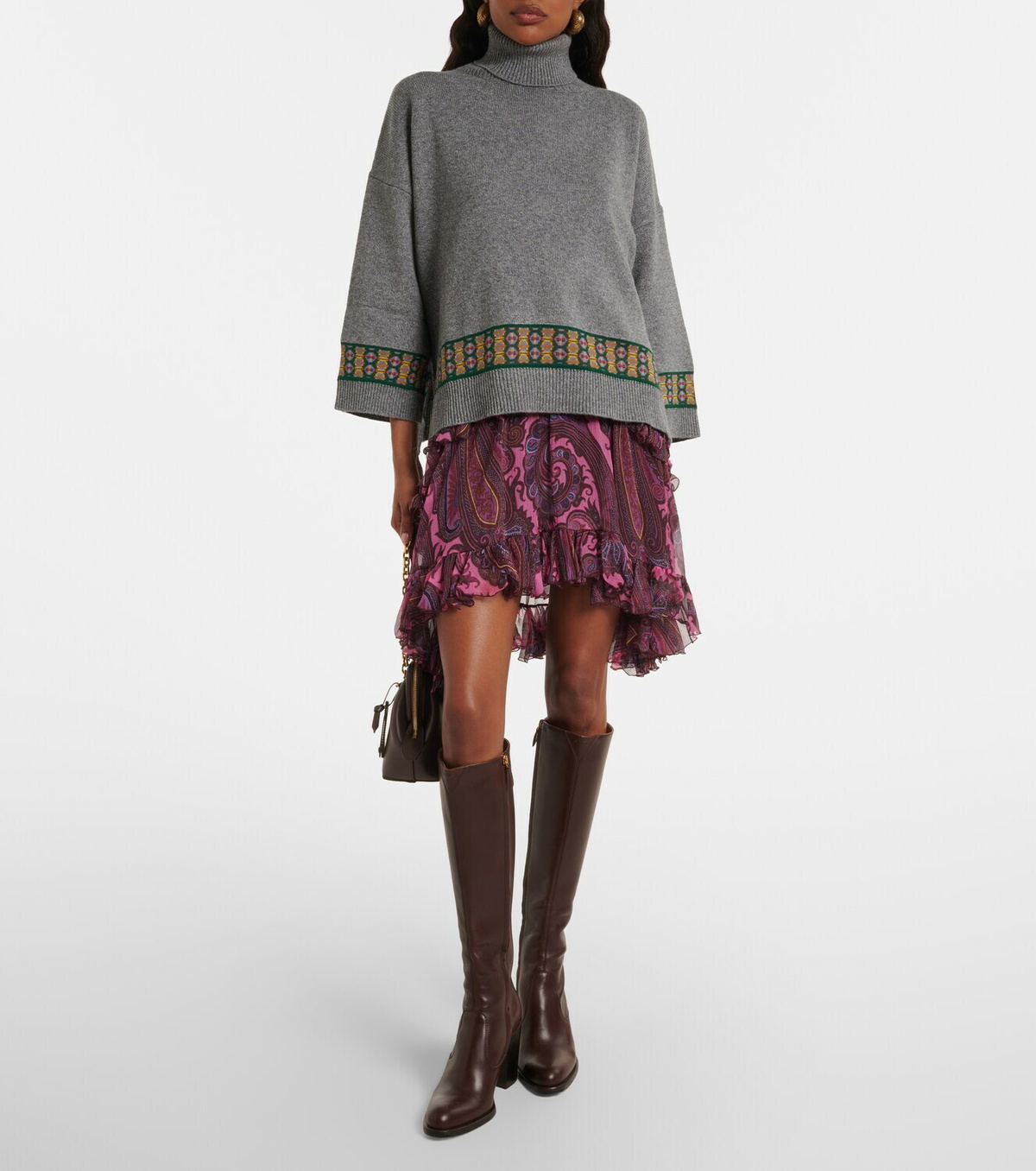 Etro Wool, cashmere, and cotton-blend sweater