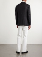 J. Mueser - Waverly Double-Breasted Linen Blazer - Black