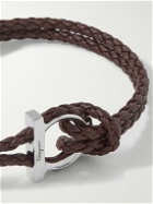 Salvatore Ferragamo - Braided Leather, Silver-Tone and Steel Bracelet