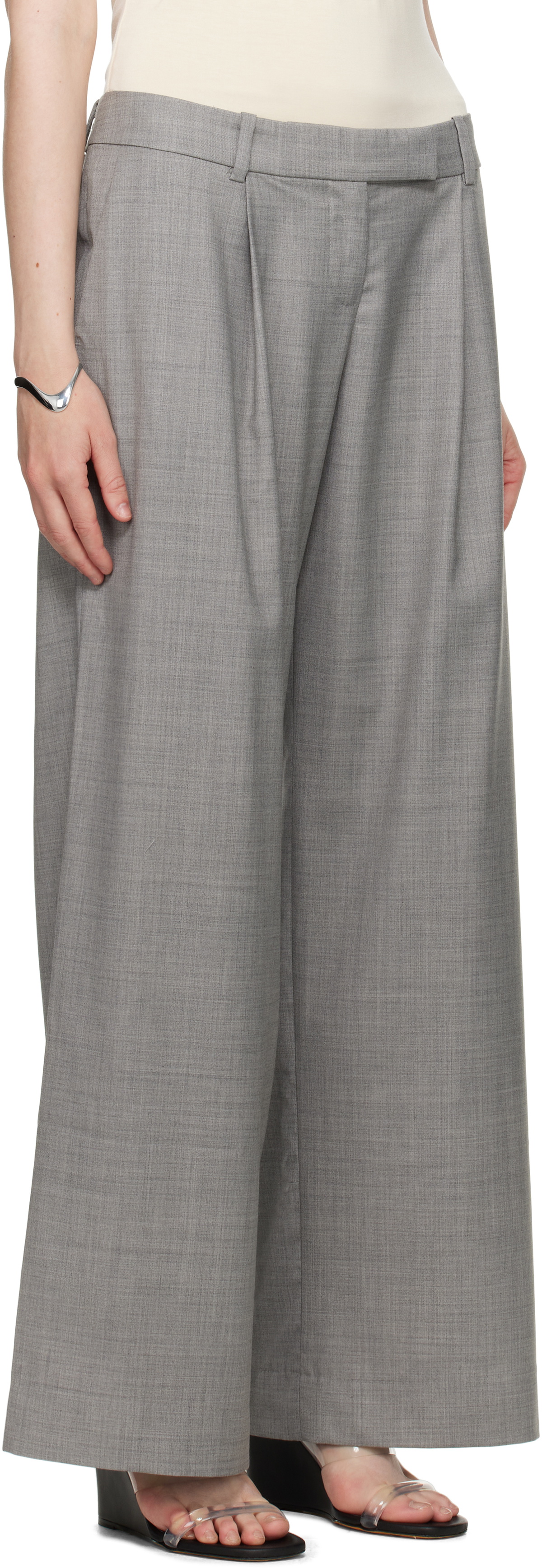 BELLE Gray Perennial Trousers