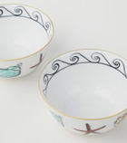 Ginori 1735 Il Viaggio di Nettuno Small set of 2 porcelain bowls by Luke Edward Hall