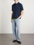 LOEWE - Slim-Fit Logo-Embroidered Cotton-Piqué Polo Shirt - Blue
