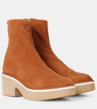 Clergerie Albane suede platform ankle boots