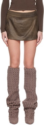 KIM SHUI SSENSE Exclusive Brown Miniskirt