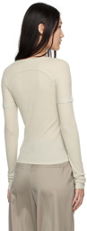 LOW CLASSIC Beige Layered Long Sleeve T-Shirt