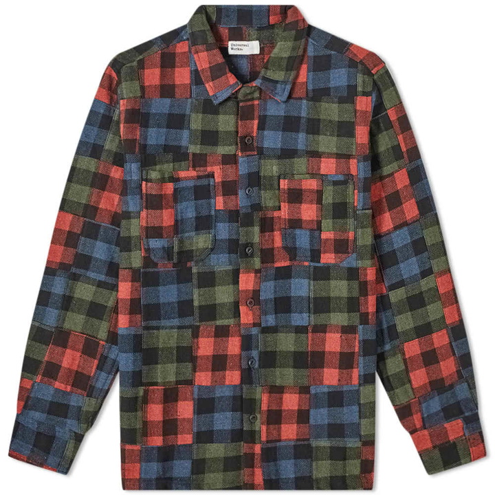 Photo: Universal Works Brushed Patchwork Garage Shirt