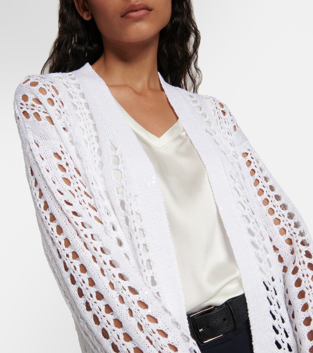 BRUNELLO CUCINELLI リネンシルク モニーレボール カーディガン Brunello Cucinelli Cashmere, Silk & Linen Cardigan | Sweaters