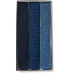 Charvet - Set of Three 4.5cm Knitted Silk Ties - Blue