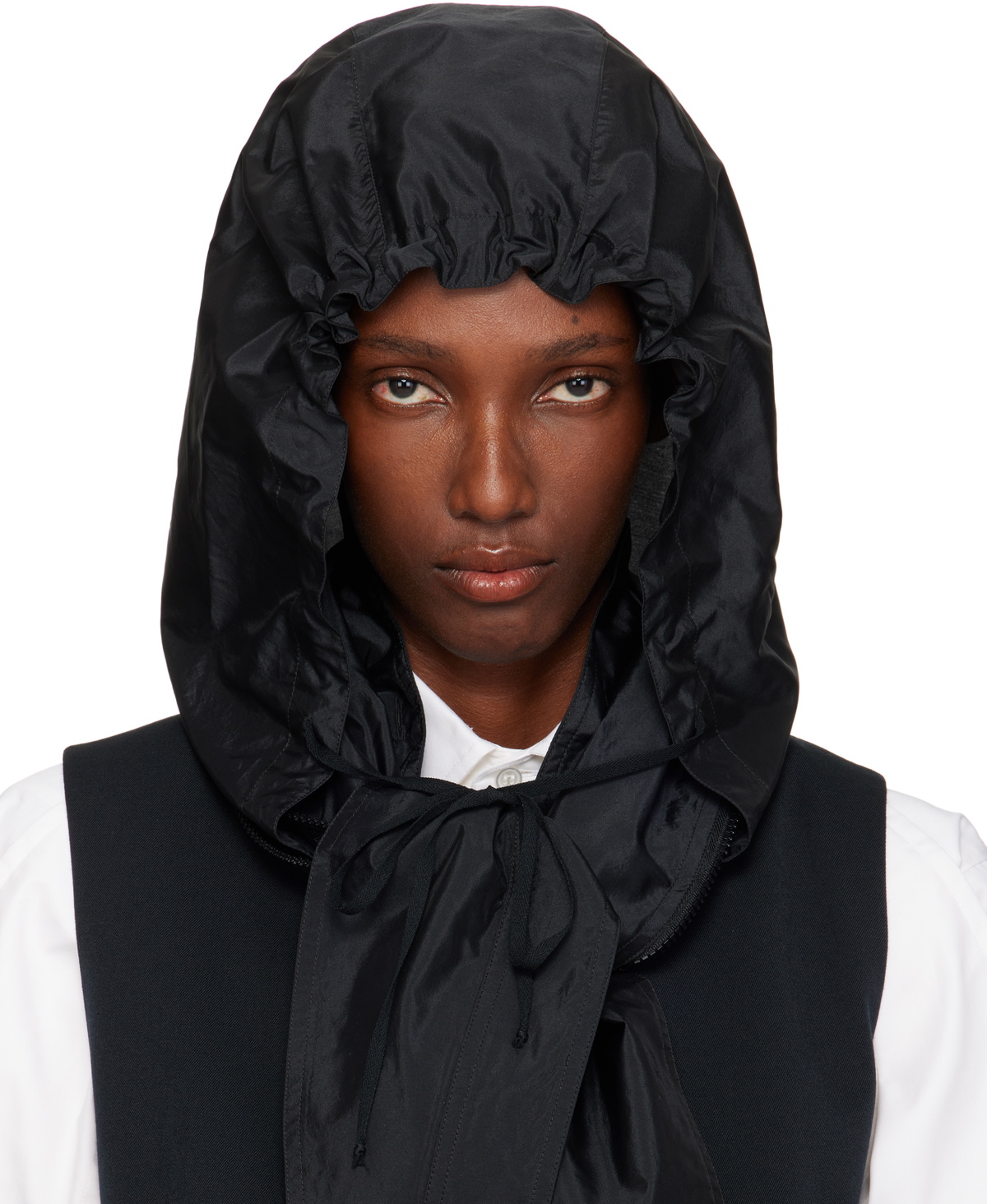Maison Margiela Black Hooded Scarf