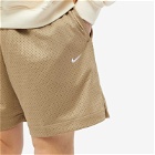 Nike Men's Authentics Mesh Short in Khaki/White