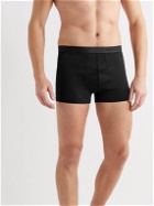 Organic Basics - Two-Pack Lite Stretch-TENCEL Lyocell Boxer Shorts - Black