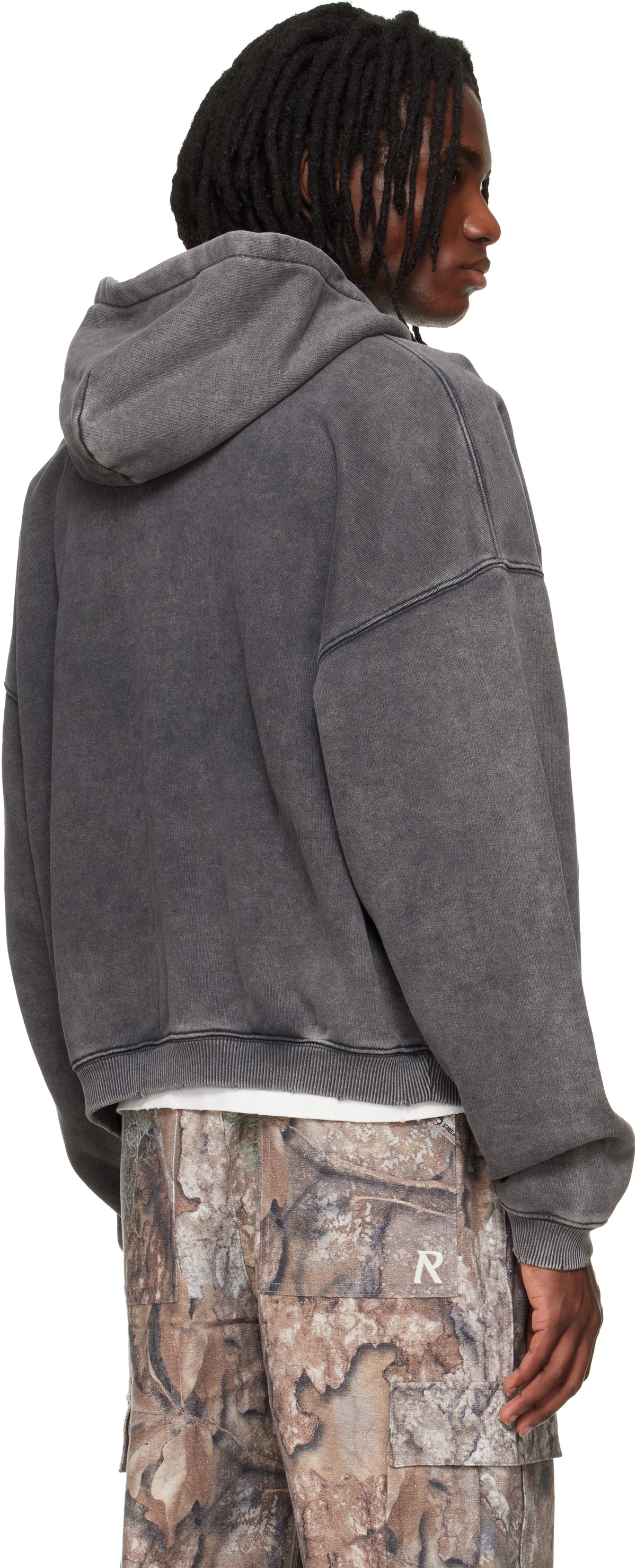 Represent Gray Pegasus Zip Through Hoodie