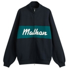 Malbon Men's University Double Zip Sweatshirt in Navy