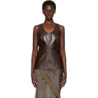 Entire Studios Brown Leather Tank Top