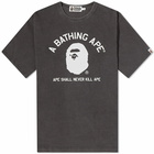 A Bathing Ape Men's Indigo Relaxed Fit T-Shirt in Black