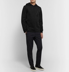 Theory - Ergonomic Cotton-Blend Piqué Hoodie - Black