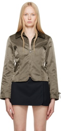 Sandy Liang Khaki Annecy Jacket