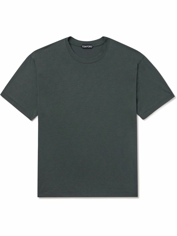 Photo: TOM FORD - Lyocell and Cotton-Blend Jersey T-Shirt - Gray
