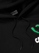 Carhartt WIP - Happy Script Logo-Appliquéd Cotton-Blend Jersey Hoodie - Black