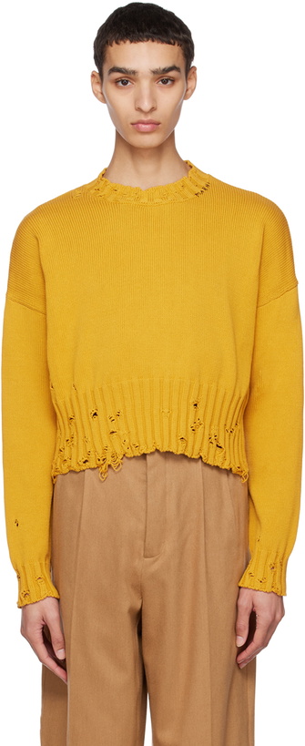 Photo: Marni Yellow Distressed Sweater