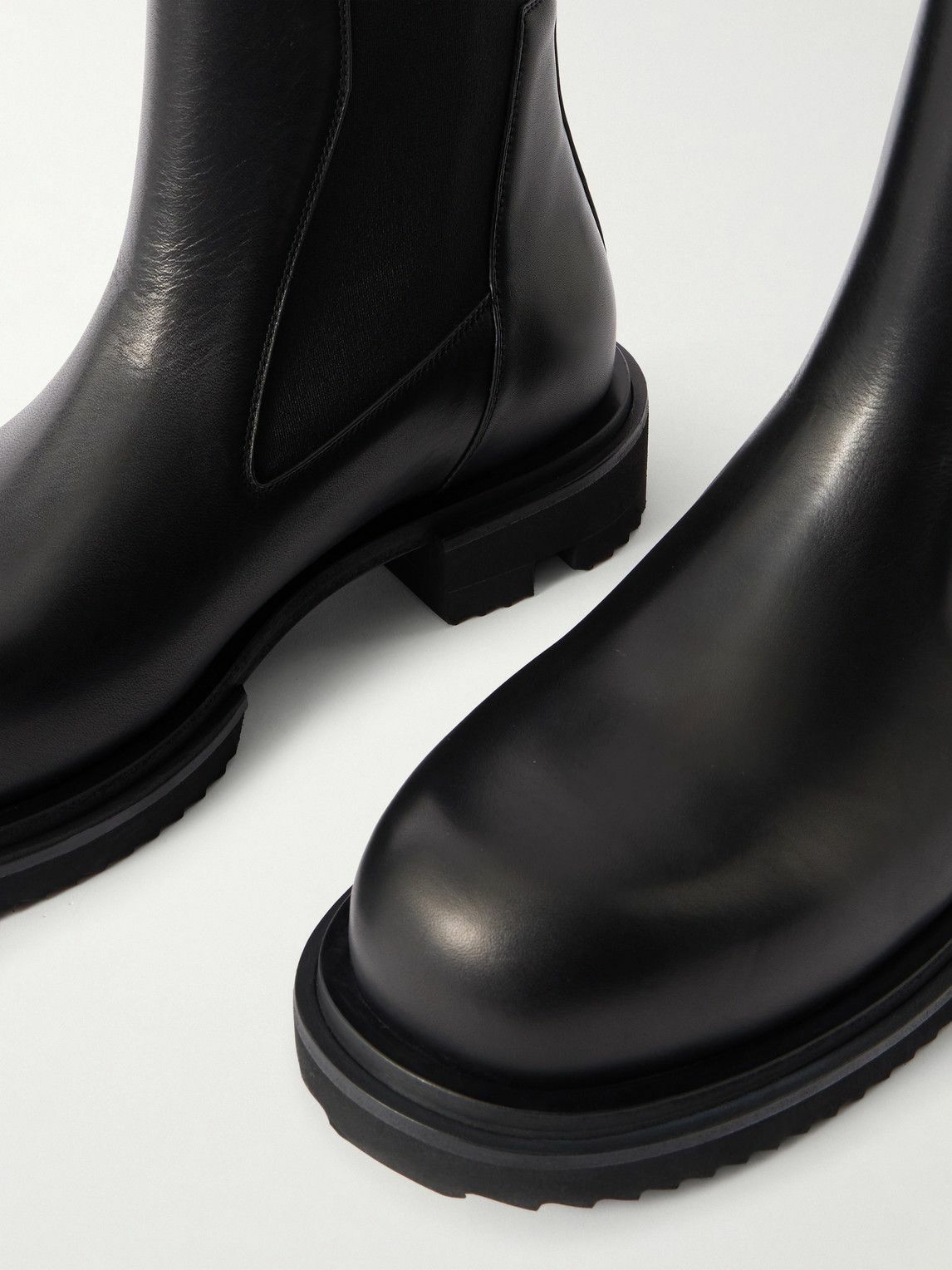 Rick Owens - Beatle Gabe Leather Chelsea Boots - Black