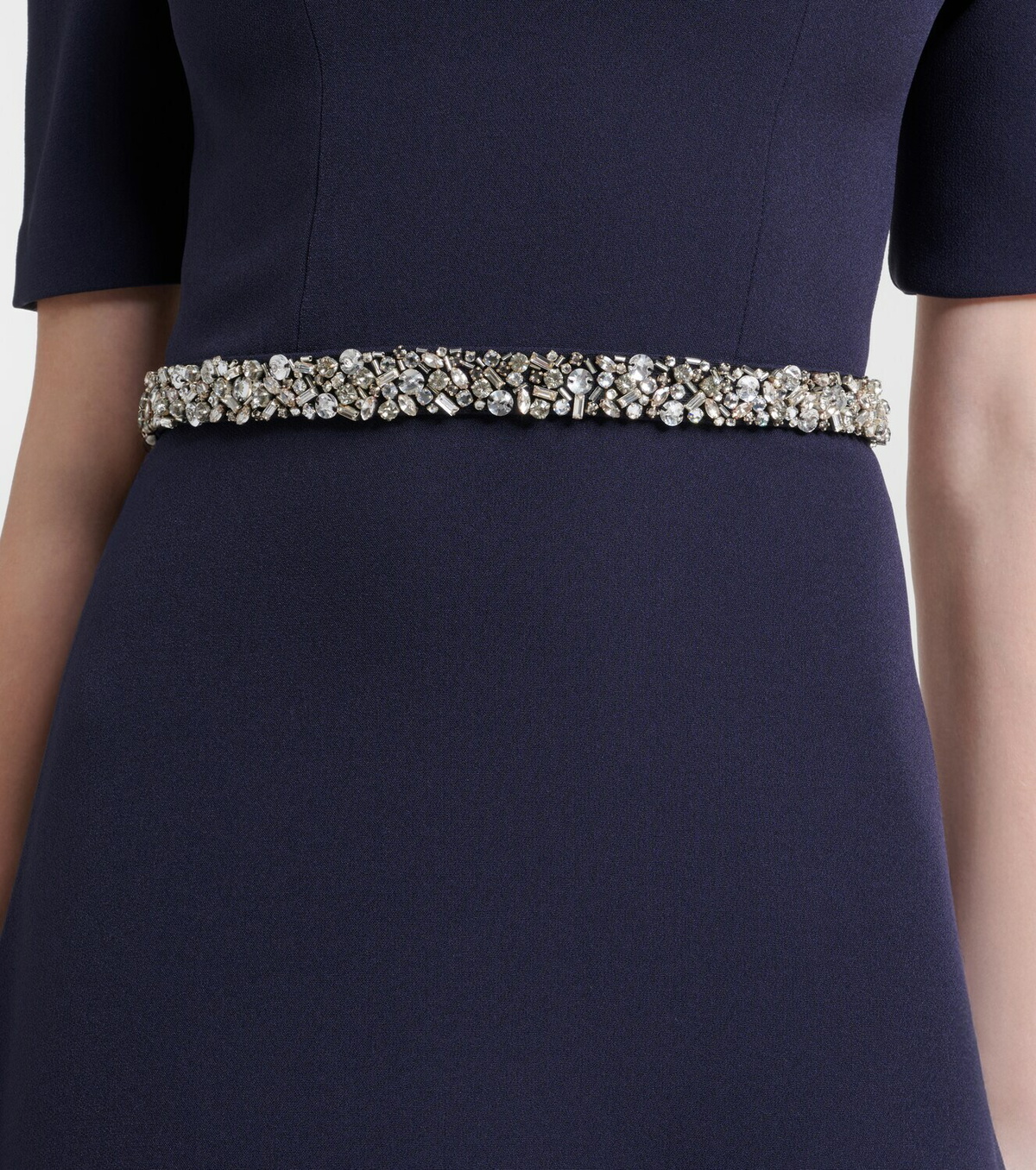 Safiyaa Stephanie embellished draped crêpe gown