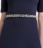 Safiyaa Stephanie embellished draped crêpe gown