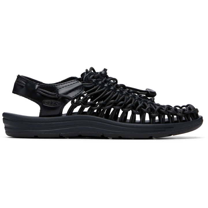 Photo: KEEN Black UNEEK Leather Sandals