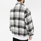 thisisneverthat Men's Brushed Check Zip Jacket in Black