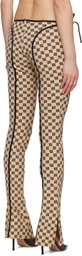 MISBHV Beige Monogram Coquette Leggings